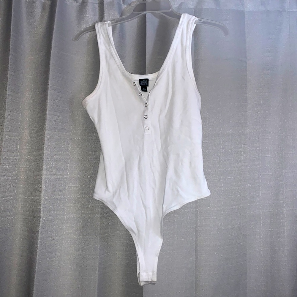White Button Down Bodysuit